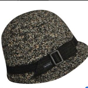 Betmar Tweed Cloche Hat with Dark Band